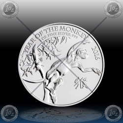 1oz V. BRITANIJA 2 Pounds 2016 "Year of the Monkey" UNC 1oz V. BRITANIJA 2 Pounds 2016 "Year of the Monkey" UNC